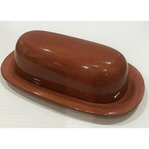 Pottery Barn Sausalito Covered Butter Dish Kitchen Decor MCM Rounded Edges
